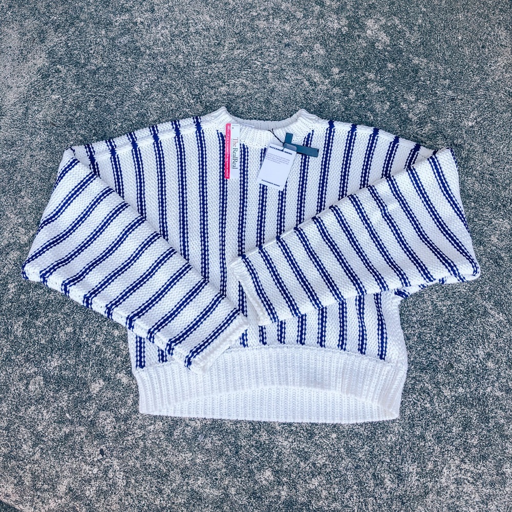 T by Alexander Wang striped dolman sleeve sweater